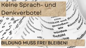 Keine Sprach- und Denkverbote!